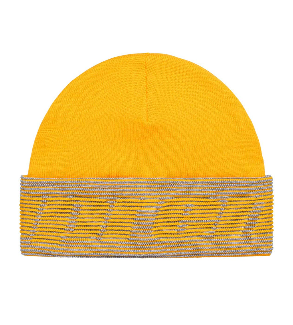 Supreme Reflective Jacquard Cuff Beanie Yellow