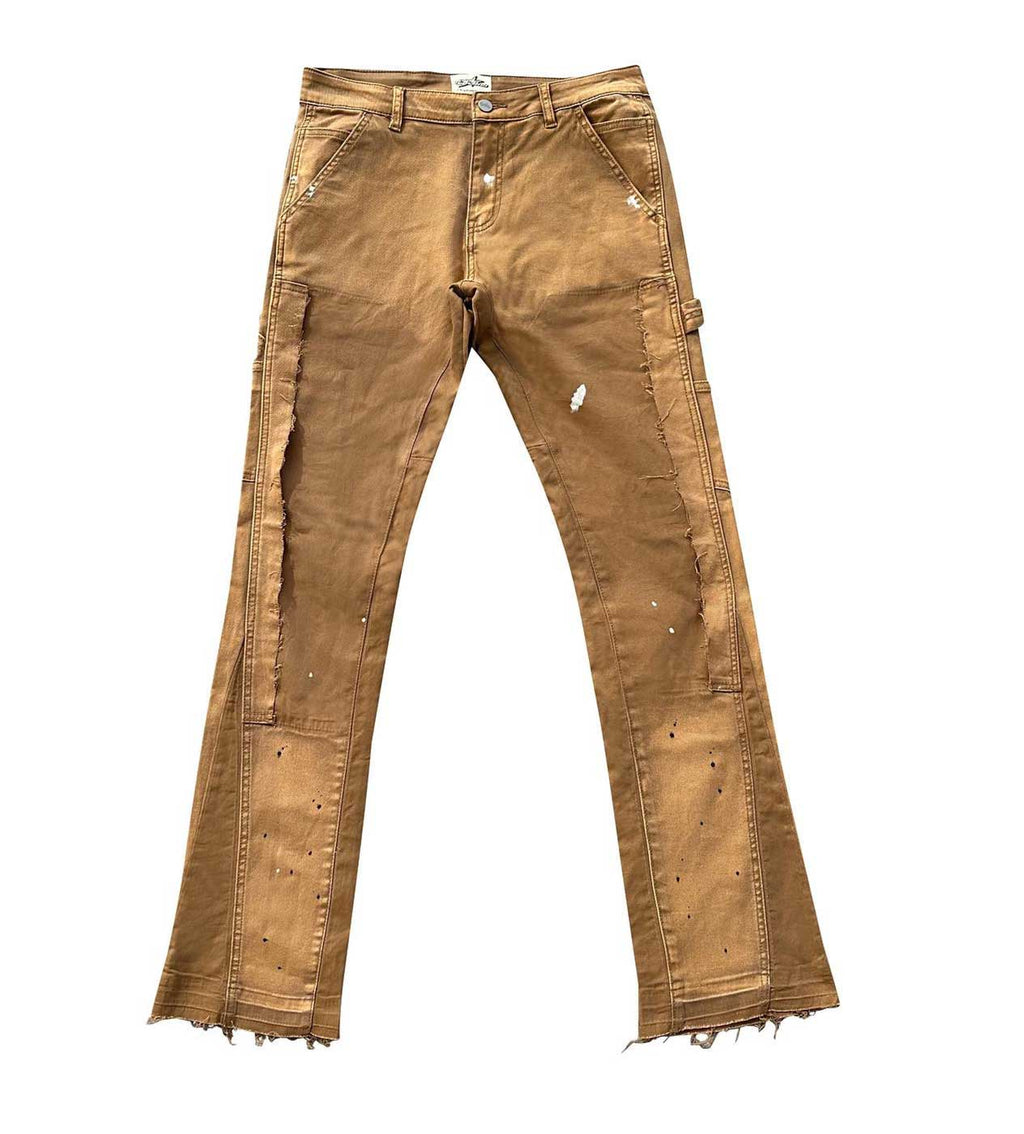 Triple Sevens Flared Denim Khaki
