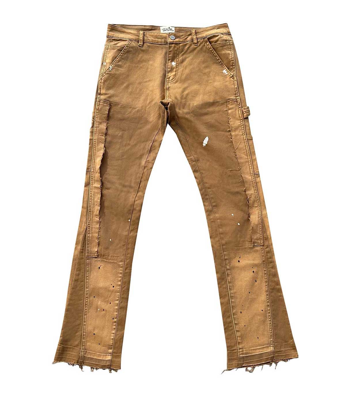 Triple Sevens Flared Denim Khaki