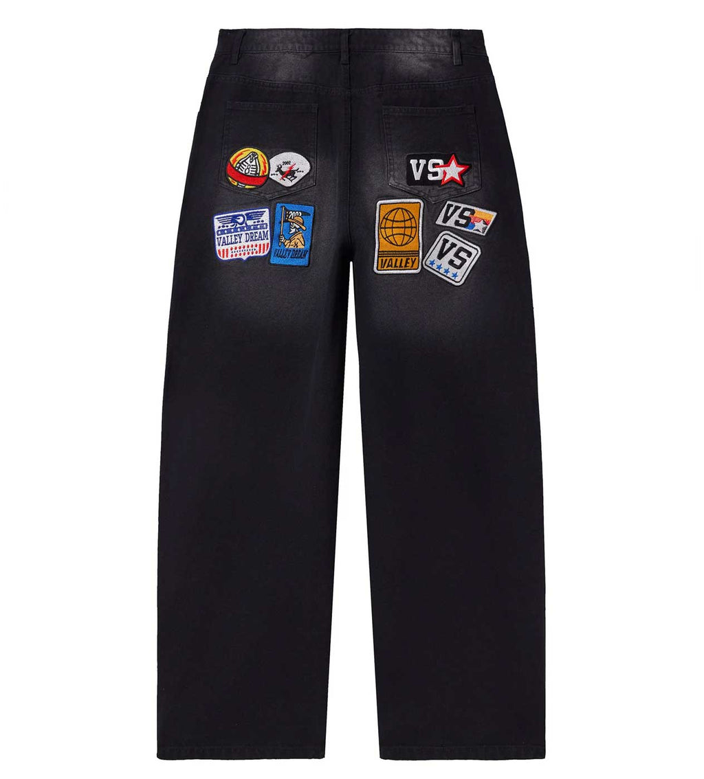 Vale Forever 1980s Painter Denim Pants Black