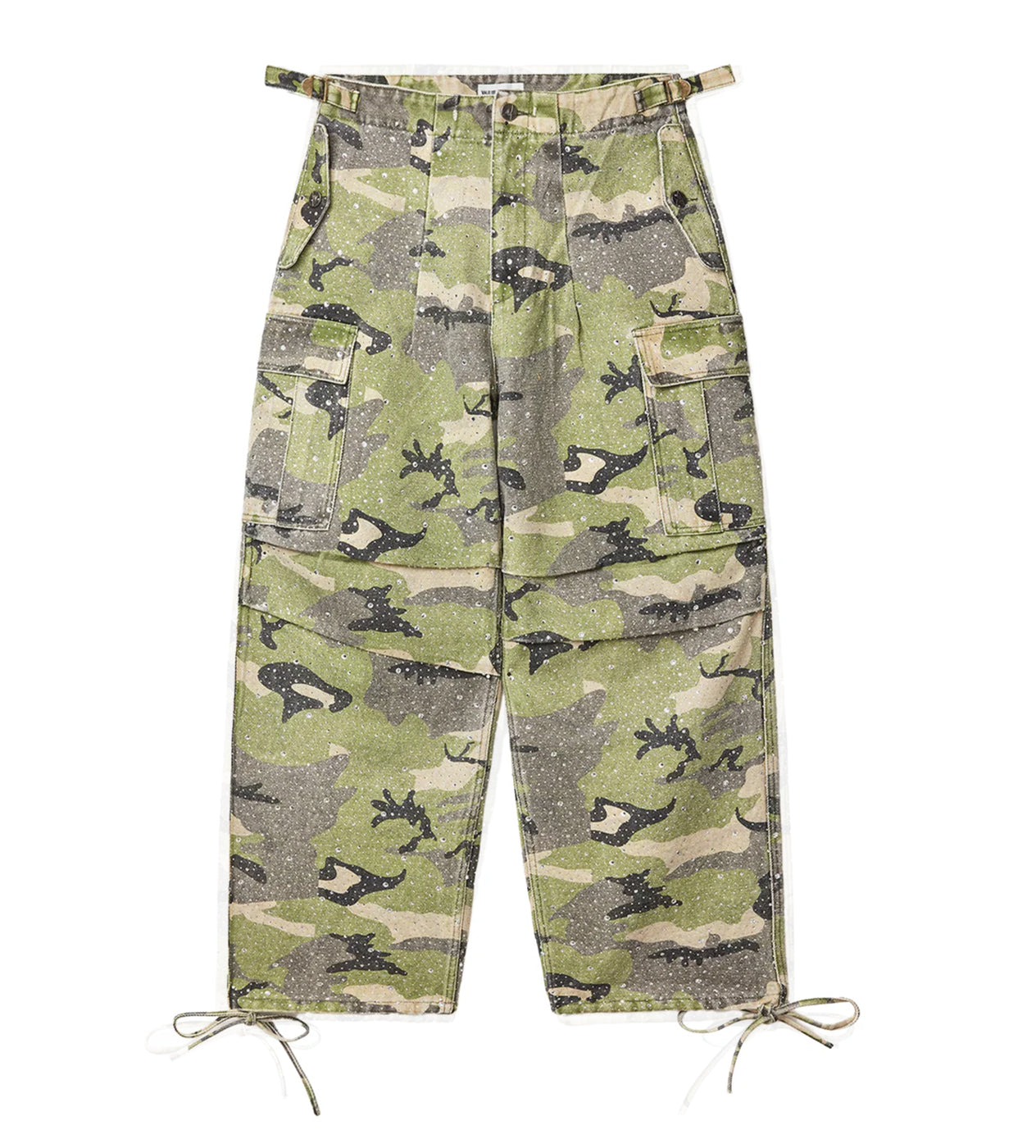 Vale Forever Crystal Rain Camo Denim Pants Green