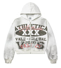 Vale Forever Destroyer Zip Up Hoodie Grey