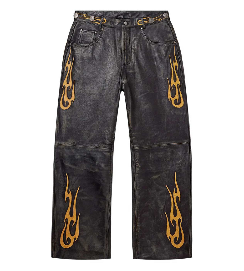 Vale Forever La Flare Leather Pants Black