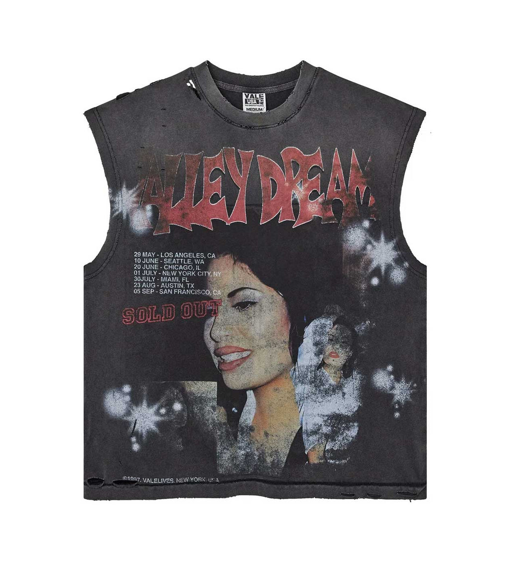 Vale Forever La Flor Muscle Tee Black