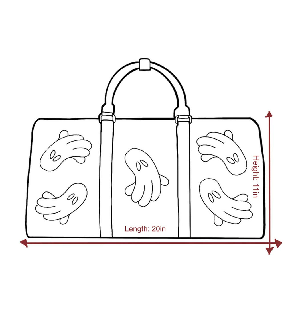 WNTD Alligator Ghost Gem Duffle Bag Black