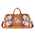 WNTD Alligator Ghost Gem Duffle Bag Brown