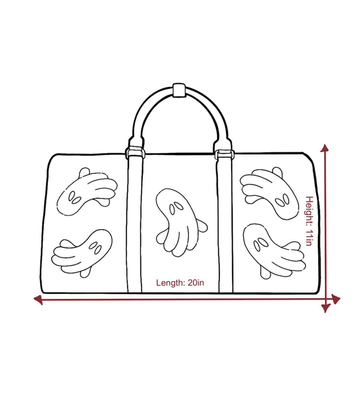 WNTD Alligator Ghost Gem Duffle Bag Silver