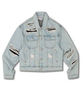 WNTD Distressed Double Denim Jacket Blue