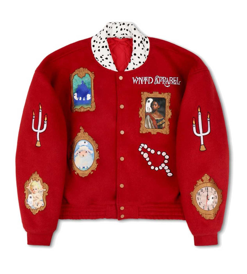 WNTD Kings Varsity Bomber Jacket Red