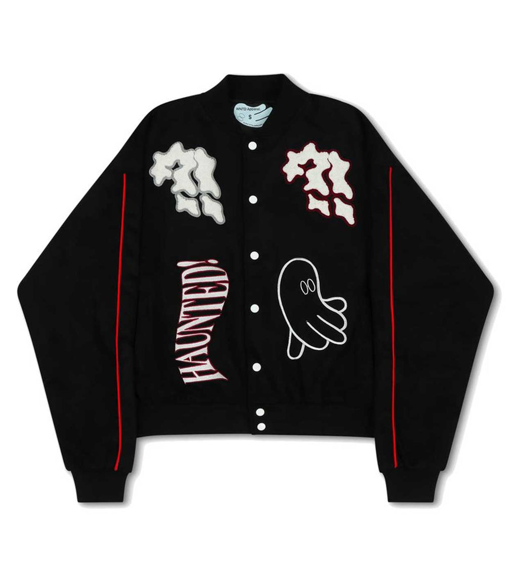 WNTD Varsity Bomber Jacket Black