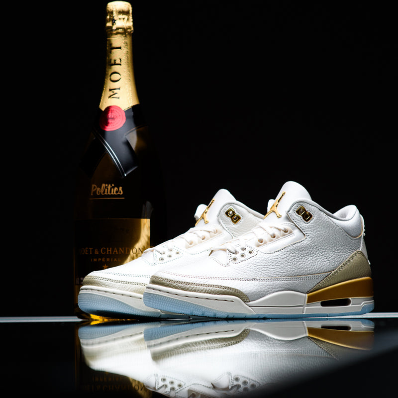 Women's Air Jordan 3 Retro 'Champagne And Oysters' - Sail/Team Gold