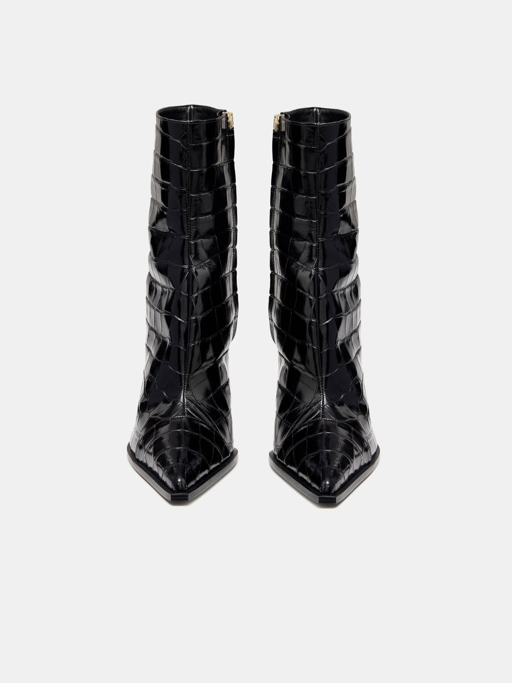 WOMEN - WOMEN'S CROC DEBOSSED MA STILETTO BOOT - BLACK