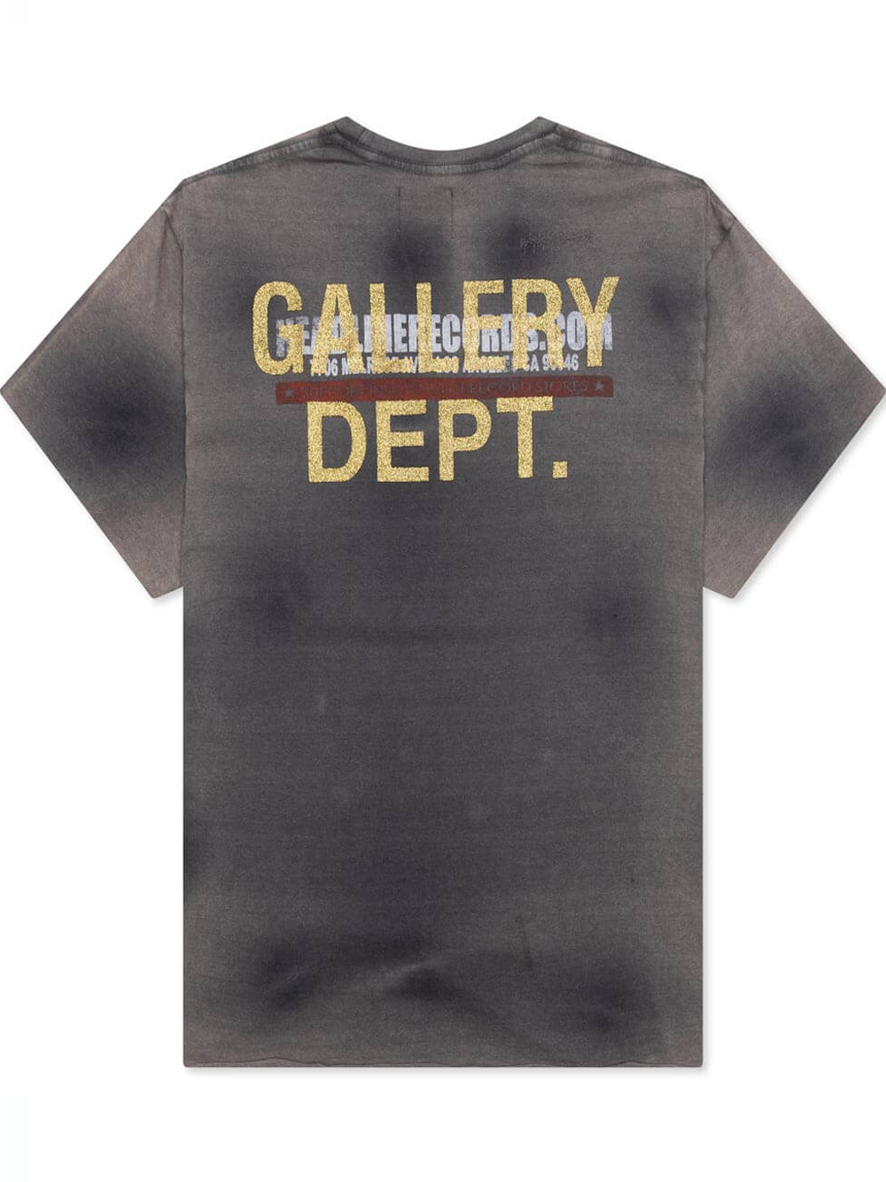 Gallery Dept Headline Records T-Shirt in Washed Black