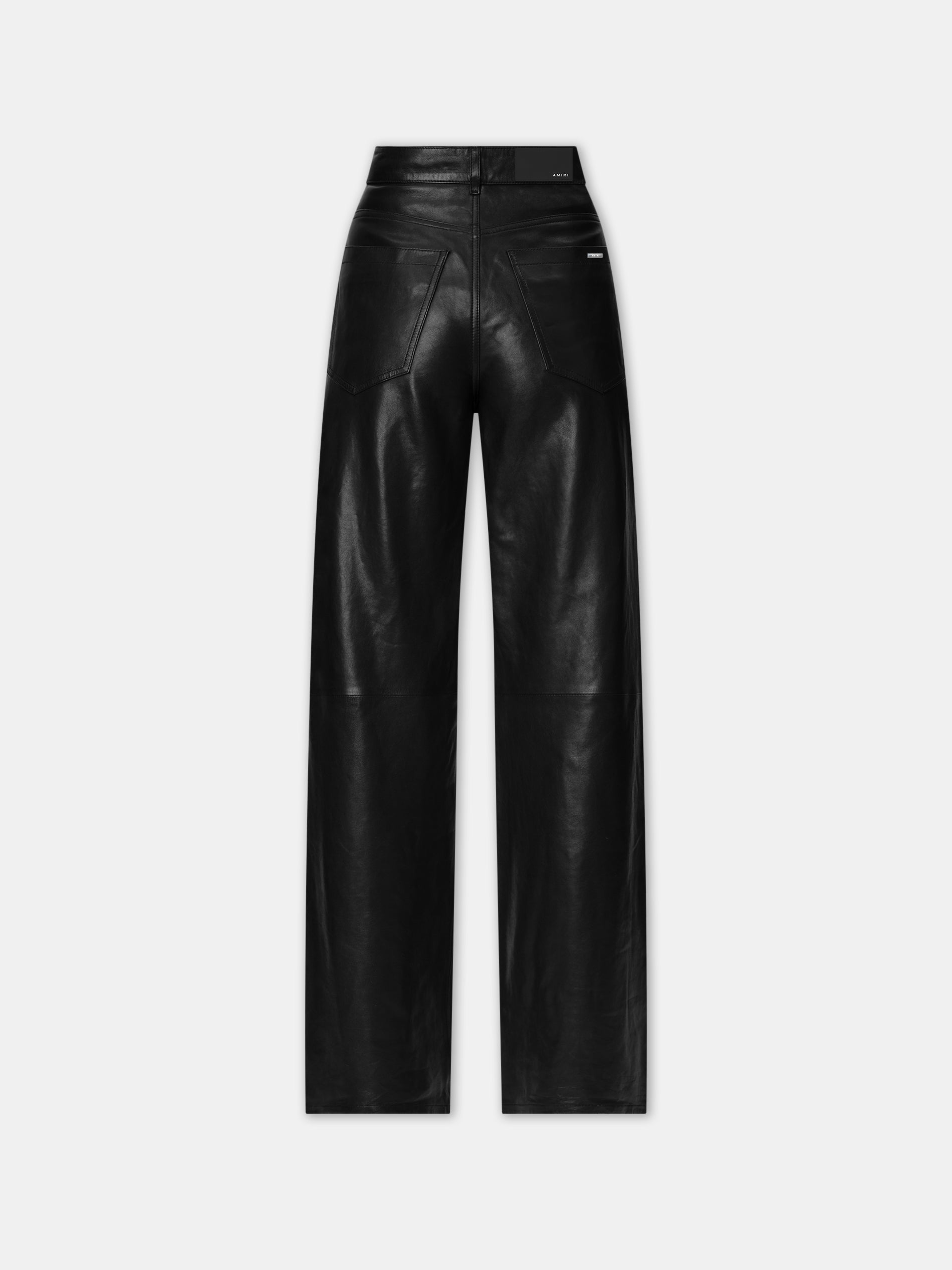 WOMEN - WOMEN'S LEATHER WIDE STRAIGHT - Black