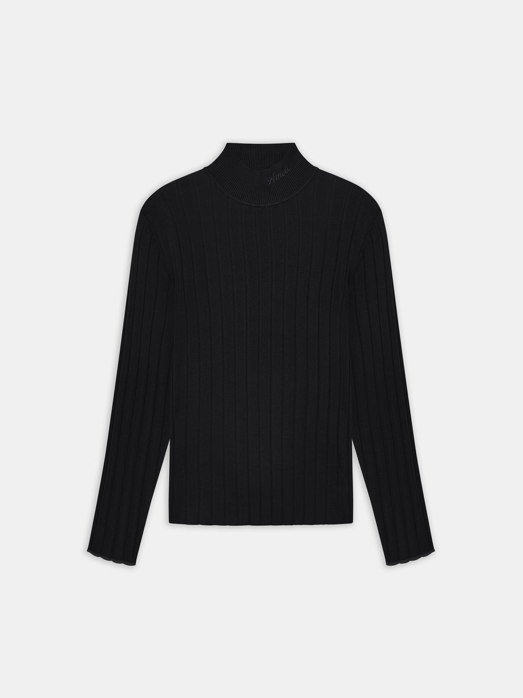 SCRIPT MOCK NECK SWEATER - BLACK