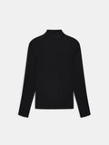 SCRIPT MOCK NECK SWEATER - BLACK