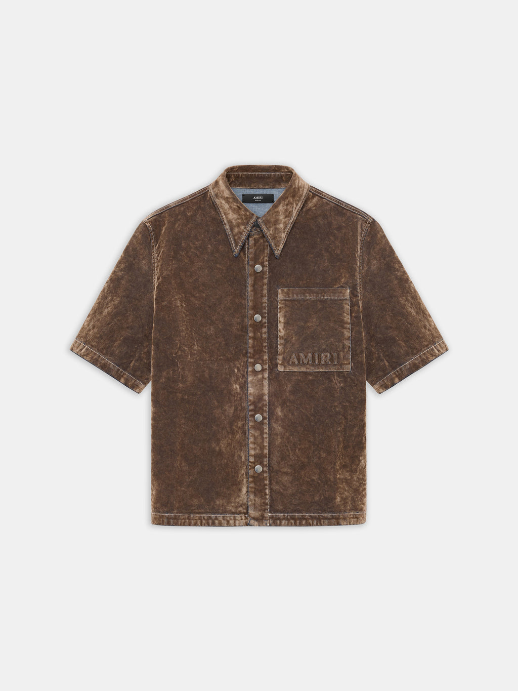 VELVET CAMP SHIRT - TAN