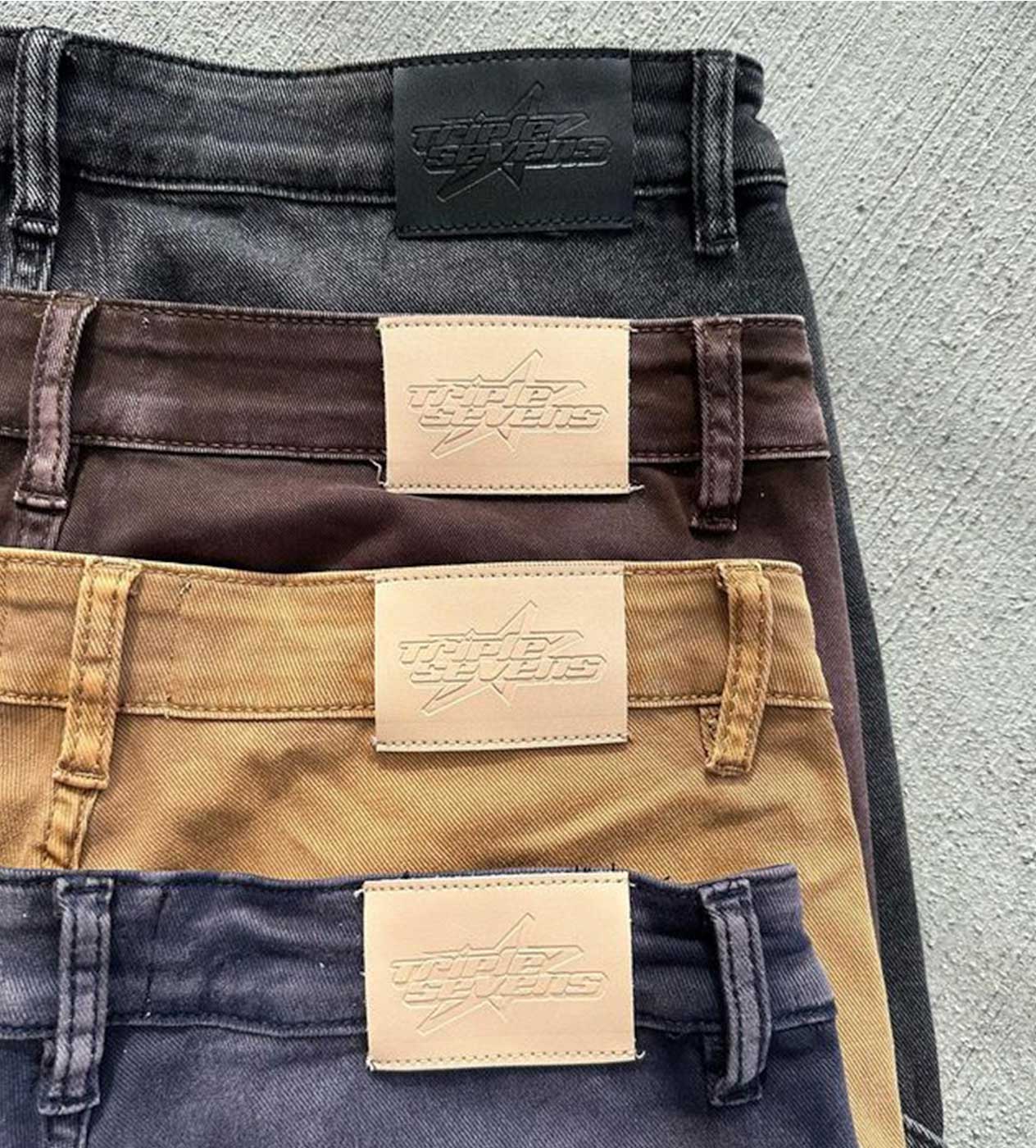 Triple Sevens Flared Denim Black
