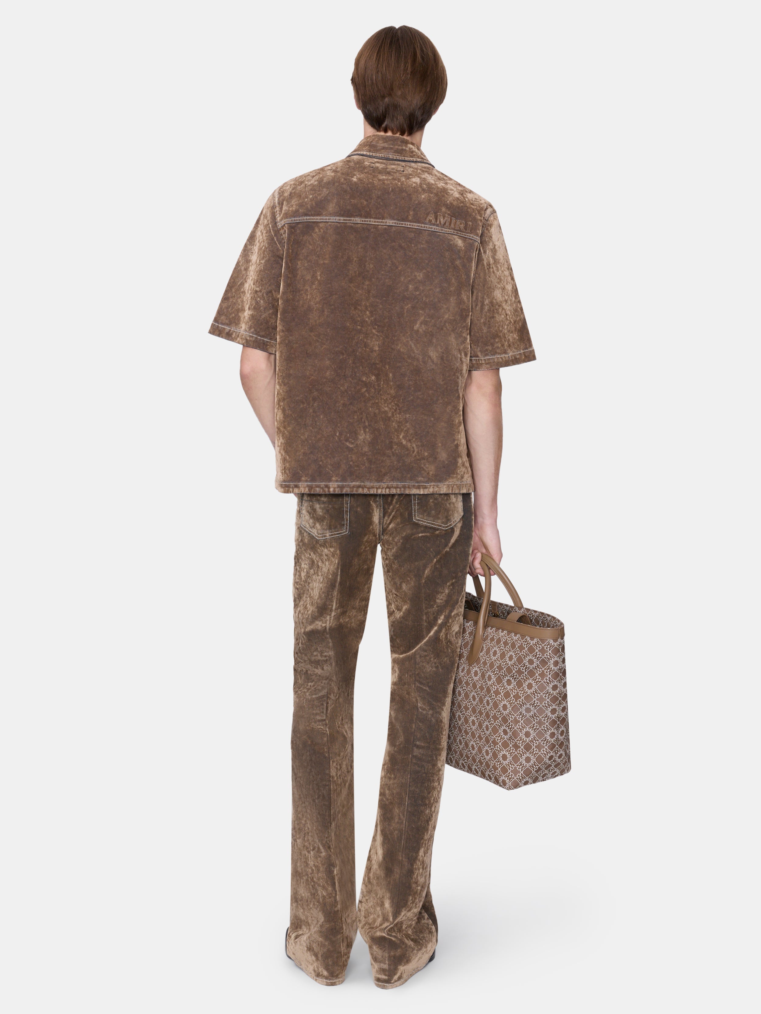 VELVET CAMP SHIRT - TAN