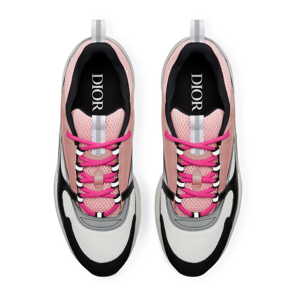 Dior B22 Pink White Black Calfskin Trainer