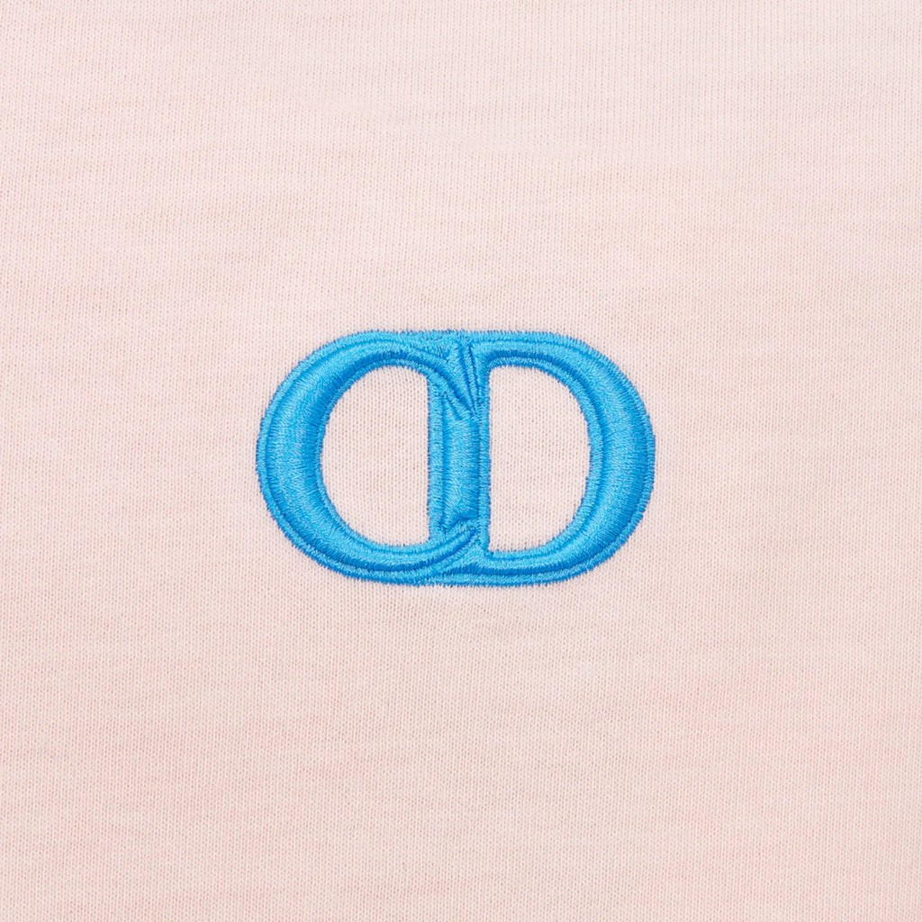 Dior CD Icon Relaxed Fit Cotton Pink T Shirt