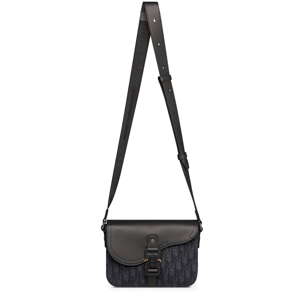 Dior Small Saddle Messenger Bag Black With Flap