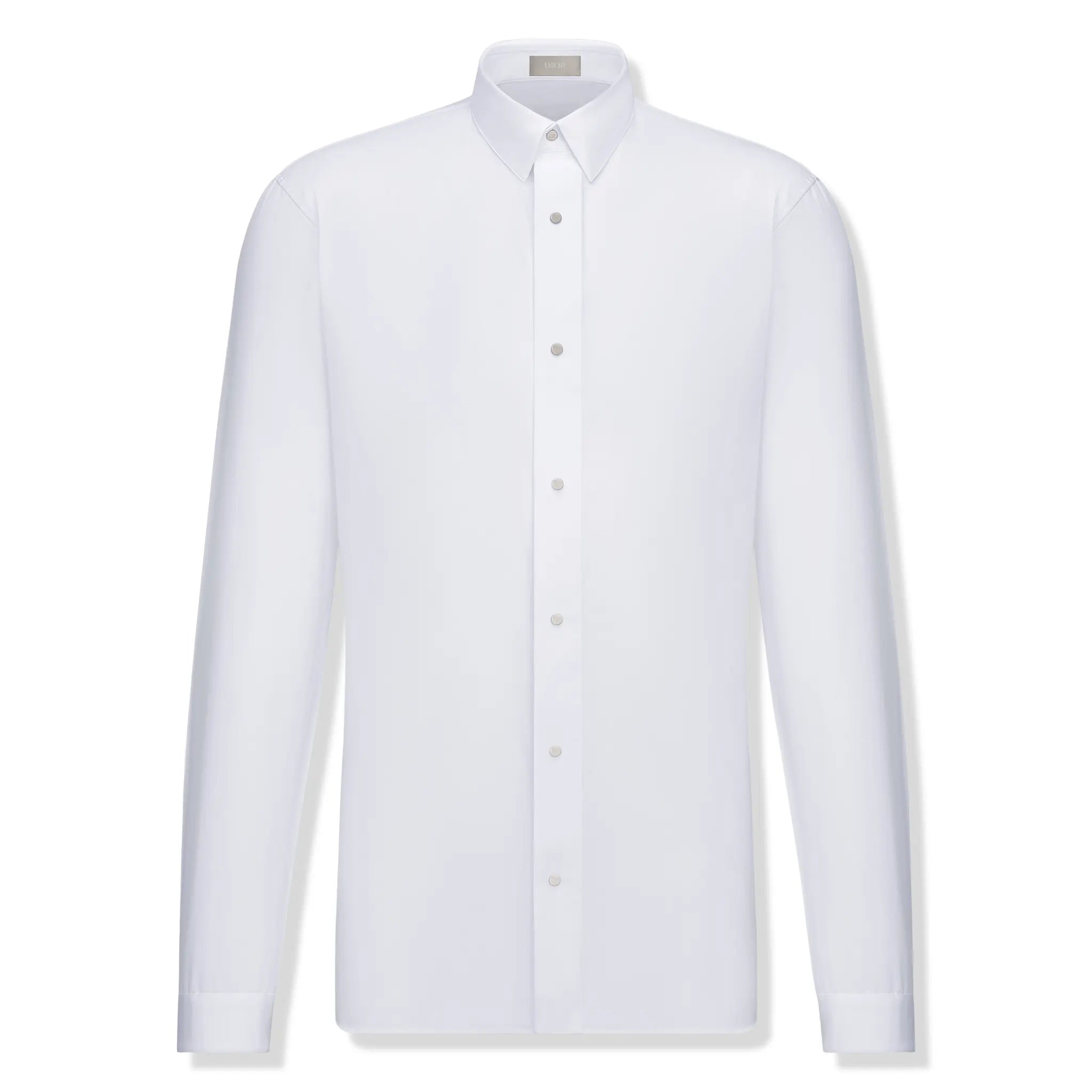 Dior Snaps Poplin Cotton White Shirt
