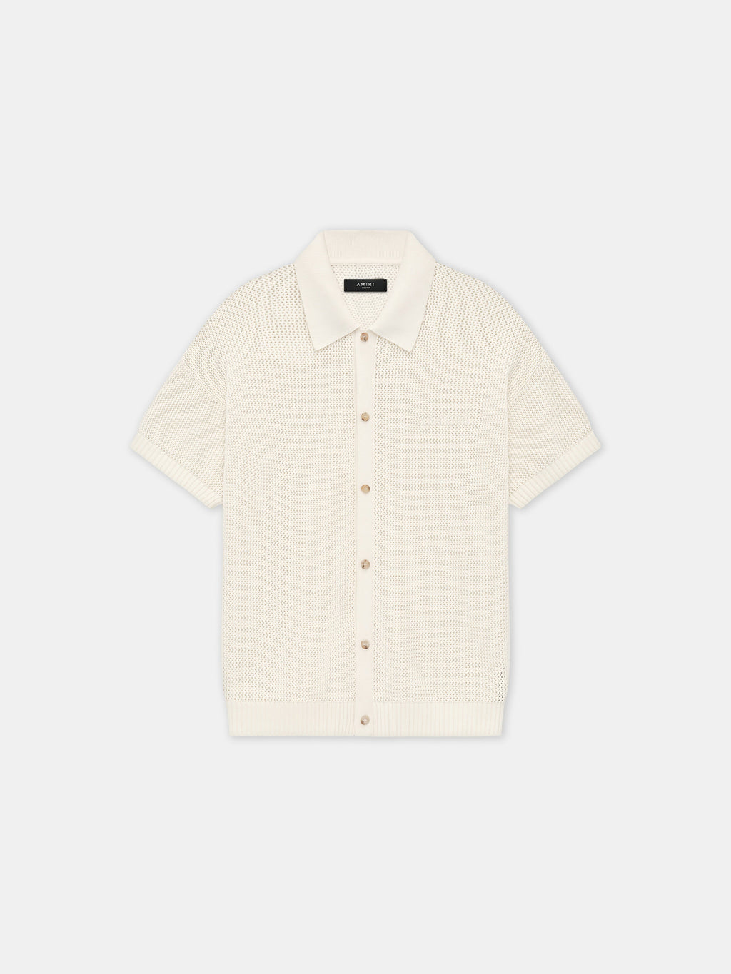 AMIRI CROCHET MESH SHIRT - Ivory