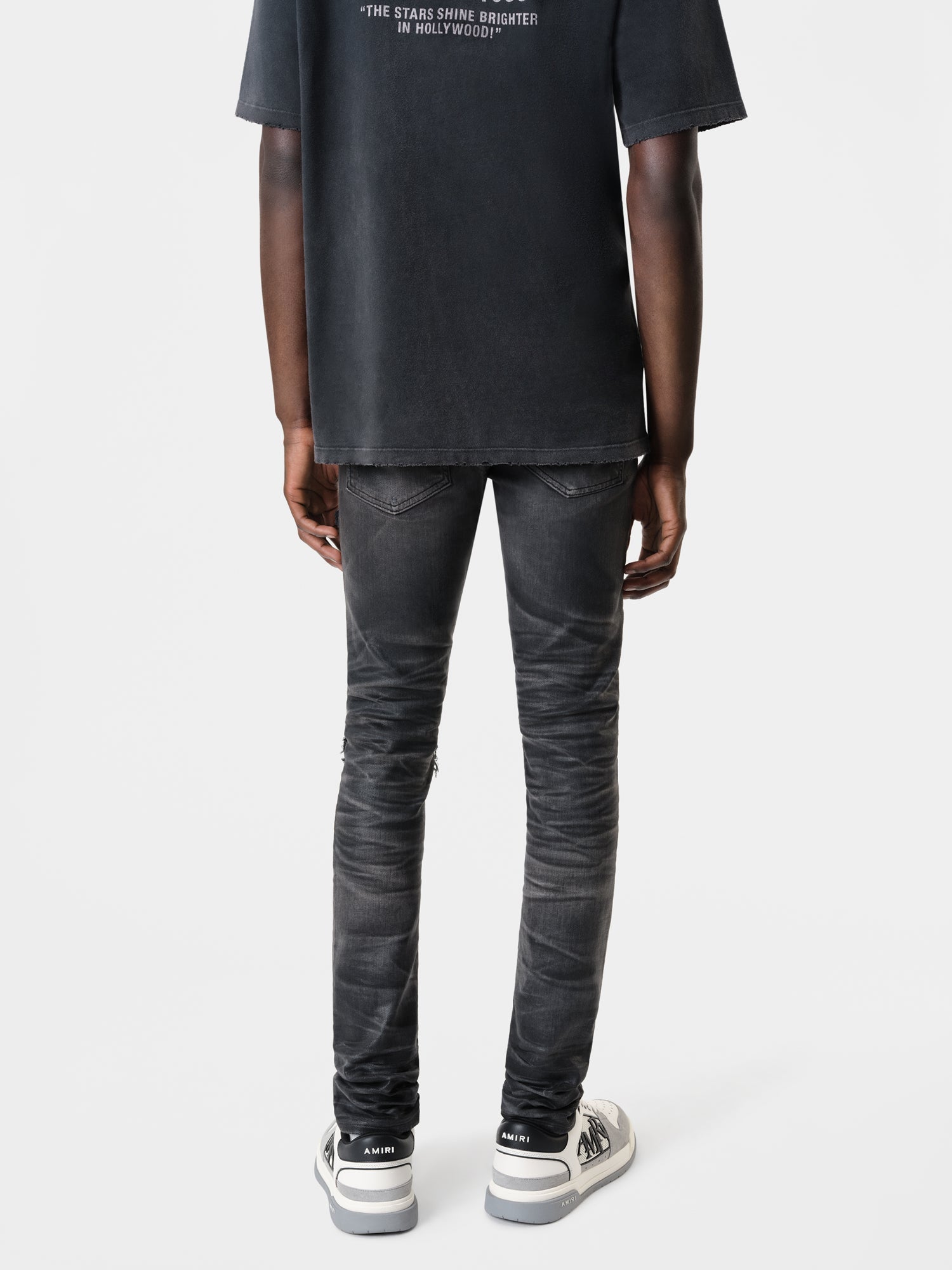 WAXED TONAL MX1 JEAN - Waxed Faded Black