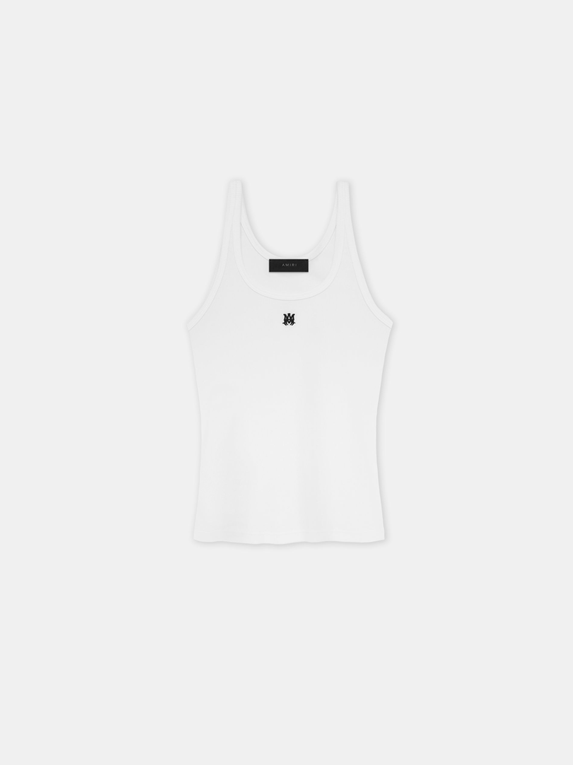 WOMEN - WOMEN'S MA EMBROIDERED RIBBED TANK - White