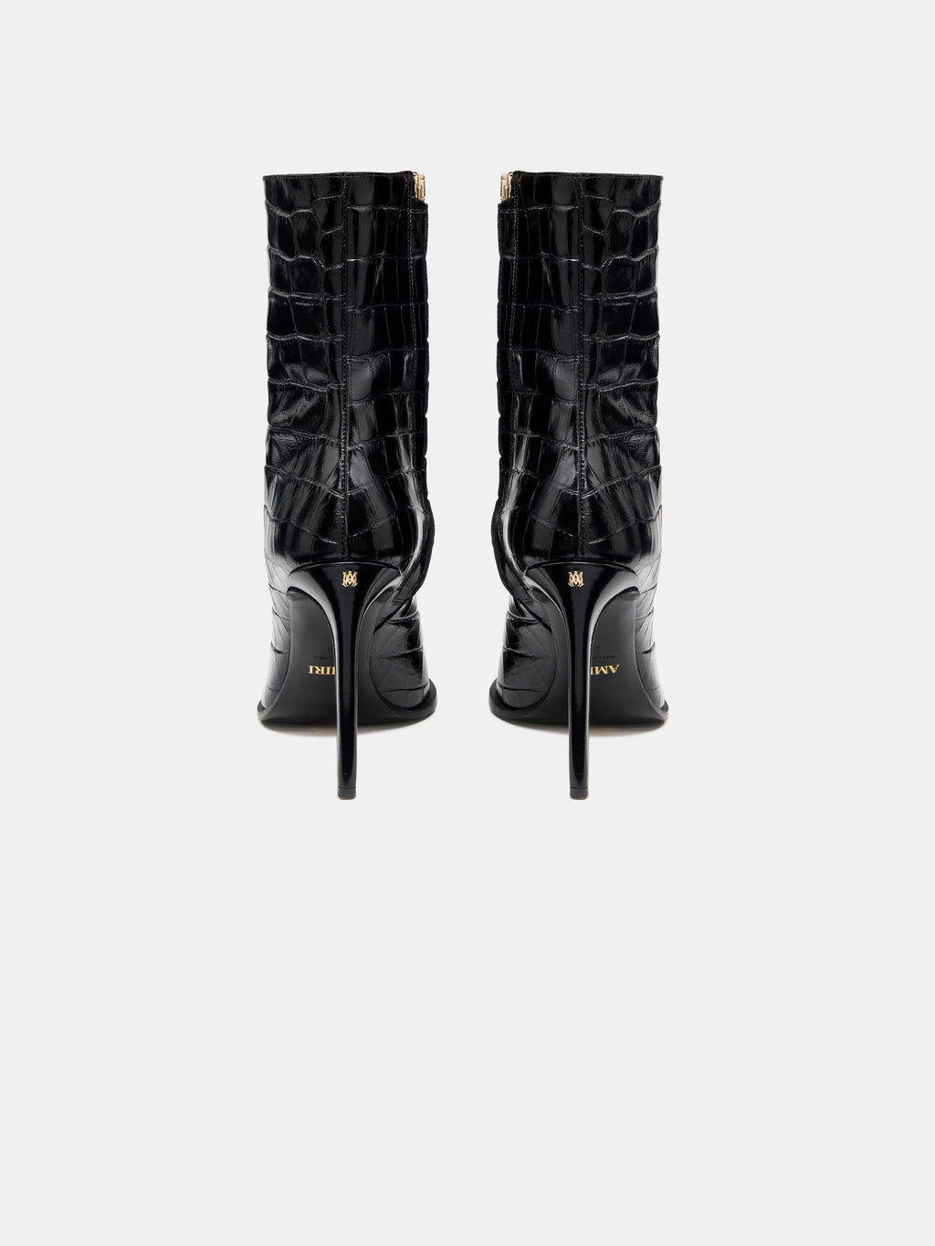 WOMEN - WOMEN'S CROC DEBOSSED MA STILETTO BOOT - BLACK