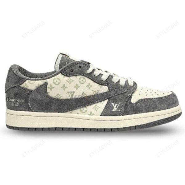 Louis Vuitton x Nike Air Jordan 1 Low “Green Monogram Suede” (Custom)