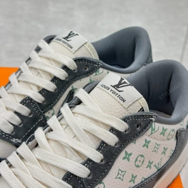 Louis Vuitton x Nike Air Jordan 1 Low “Green Monogram Suede” (Custom)