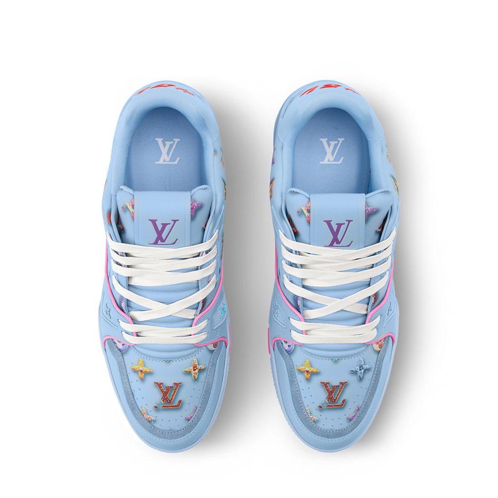 LV Trainer Sneaker Coordinates With The Season’s Monogram Donuts Blue