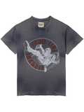 Gallery Dept Headline Records T-Shirt in Washed Black