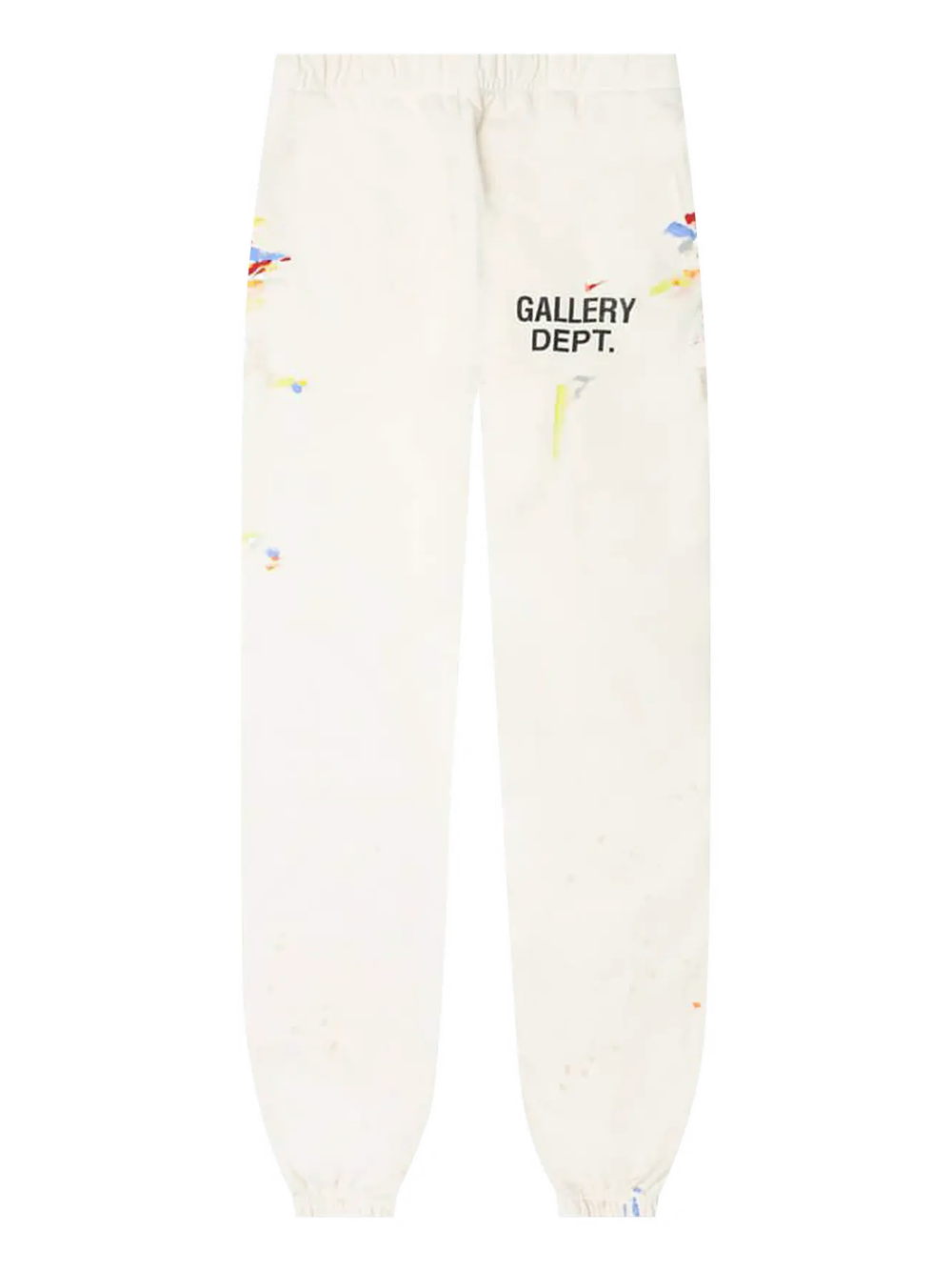 Gallery Dept GD Logo Hand Painted Joggers in White